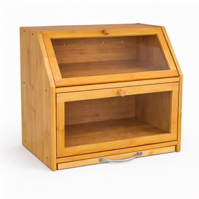 Porta-Pão Duplo com Tábua de Corte Integrada